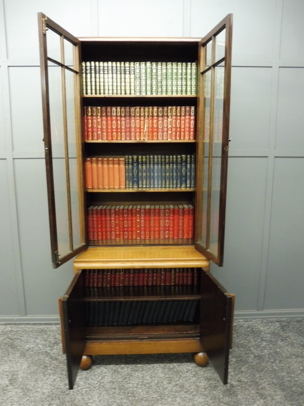 OAK ART DECO BOOKCASE CIRCA 1930 View IX