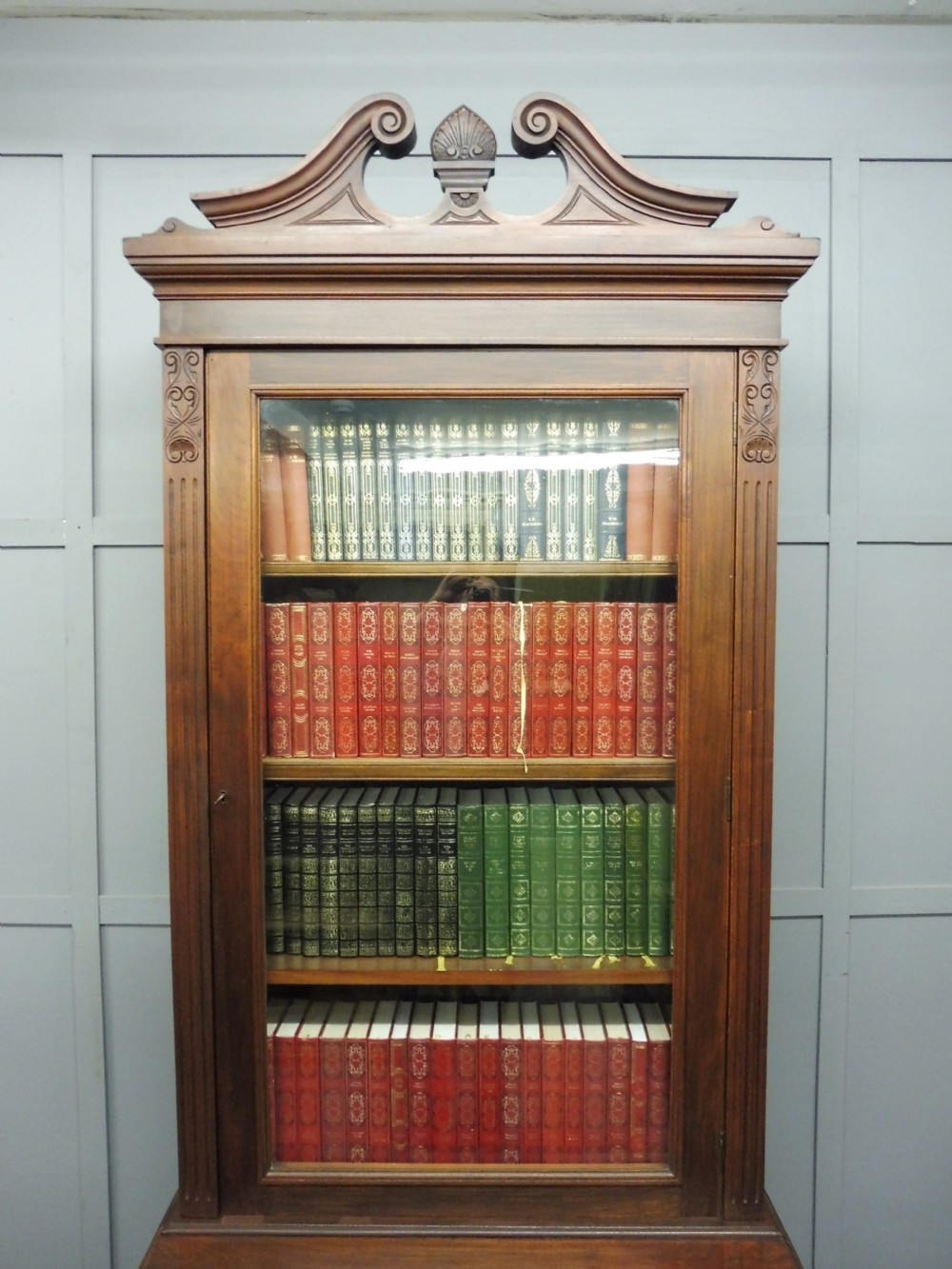 SLIM VICTORIAN WALNUT BOOKCASE  View IV