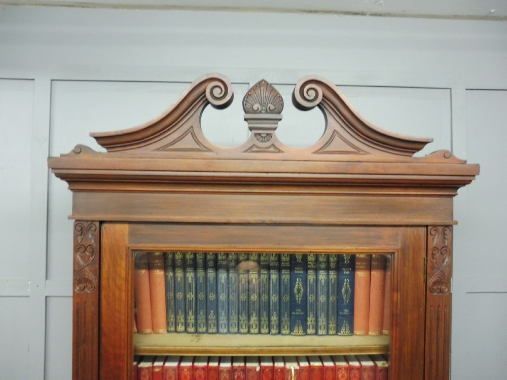 SLIM VICTORIAN WALNUT BOOKCASE  View VIII