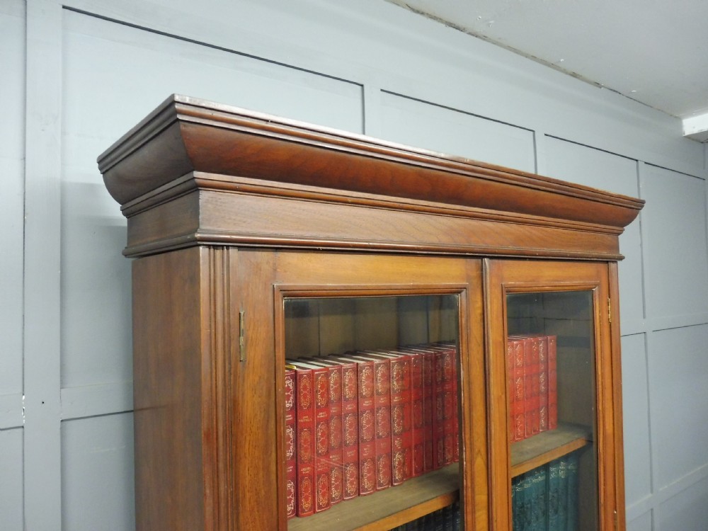 VICTORIAN WALNUT CABINET BOOKCASE View IX
