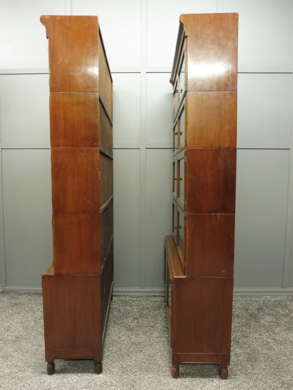 EXCELLENT PAIR OF  MAHOGANY MINTY OXFORD BOOKCASES View III