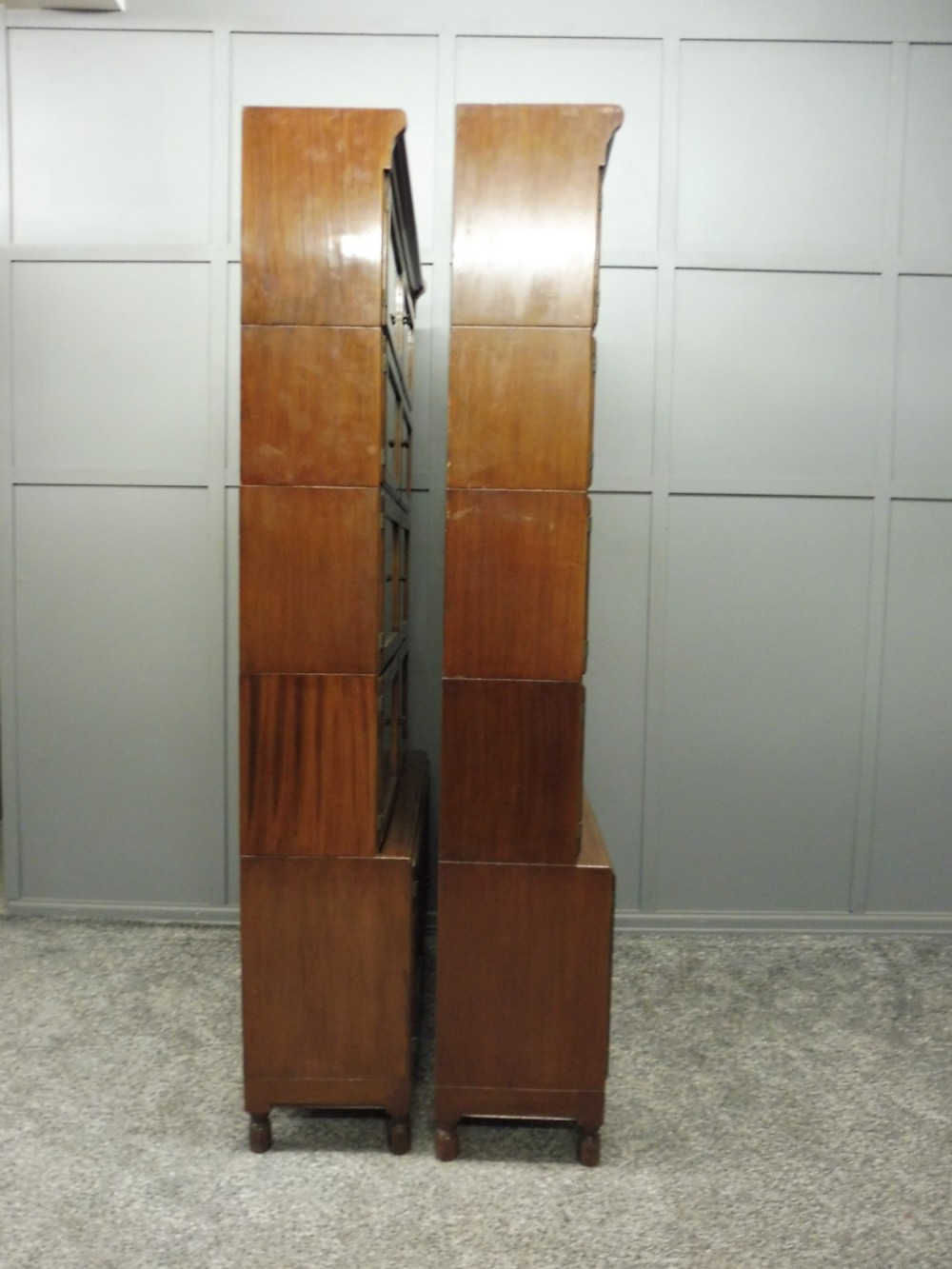 EXCELLENT PAIR OF  MAHOGANY MINTY OXFORD BOOKCASES View IV