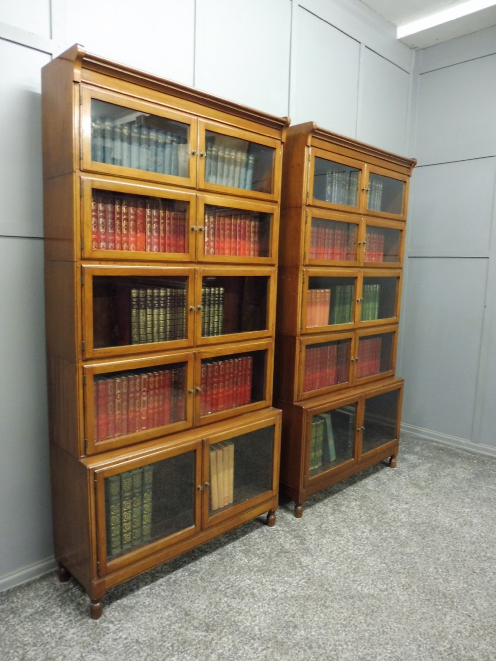 EXCELLENT PAIR OF  MAHOGANY MINTY OXFORD BOOKCASES View VI