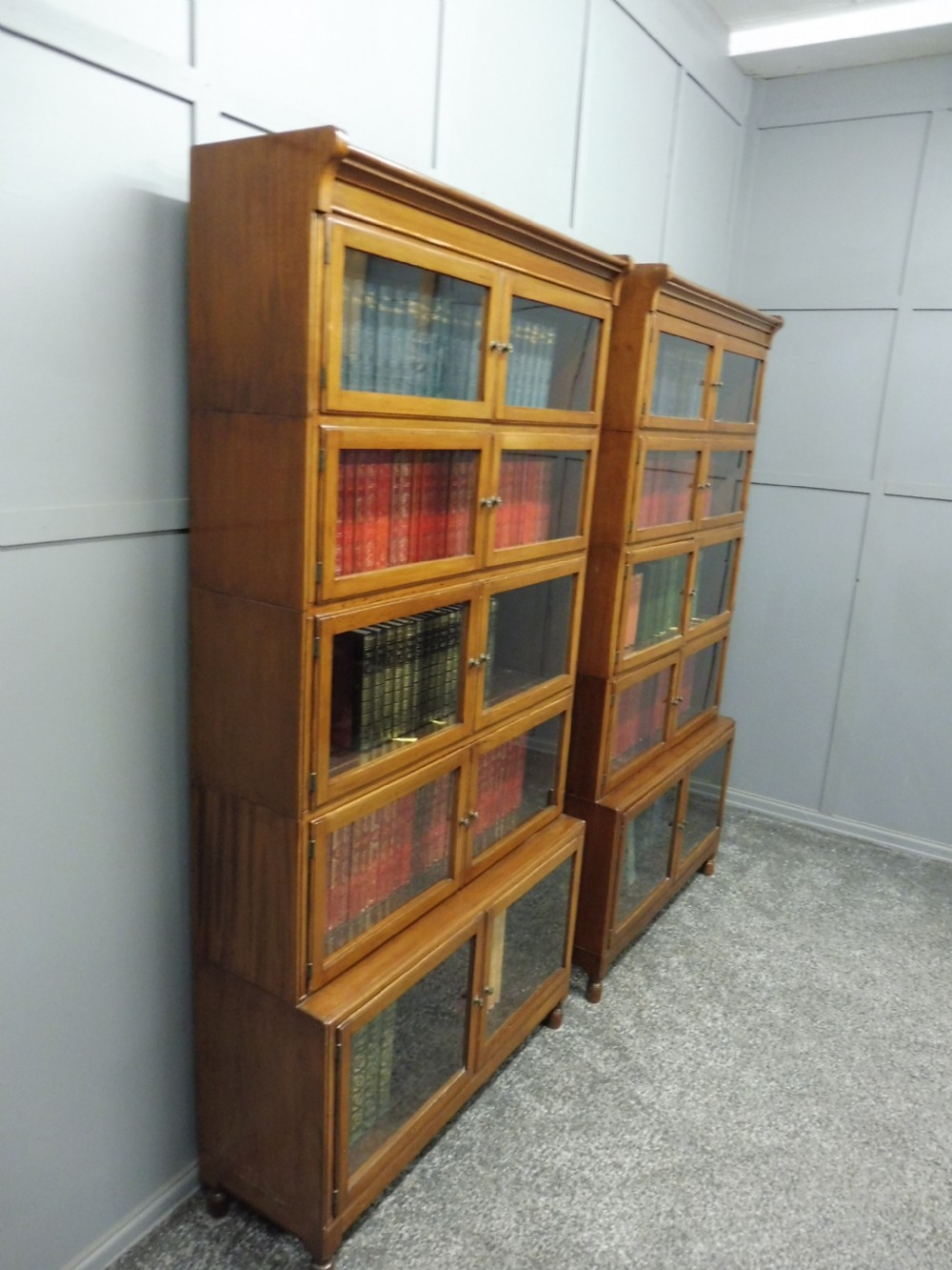 EXCELLENT PAIR OF  MAHOGANY MINTY OXFORD BOOKCASES View VII