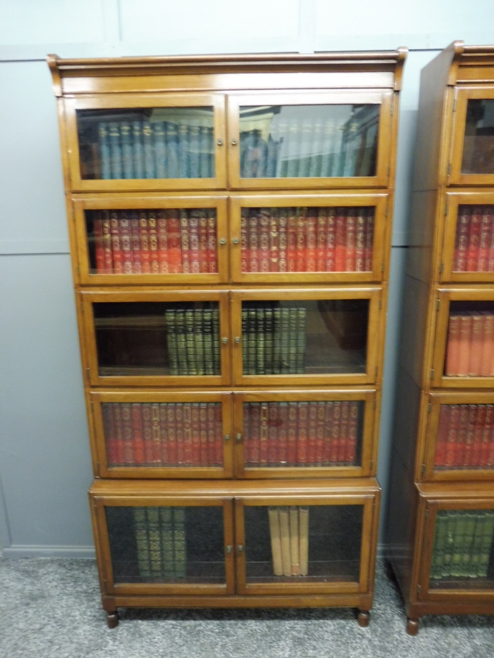 EXCELLENT PAIR OF  MAHOGANY MINTY OXFORD BOOKCASES View VIII