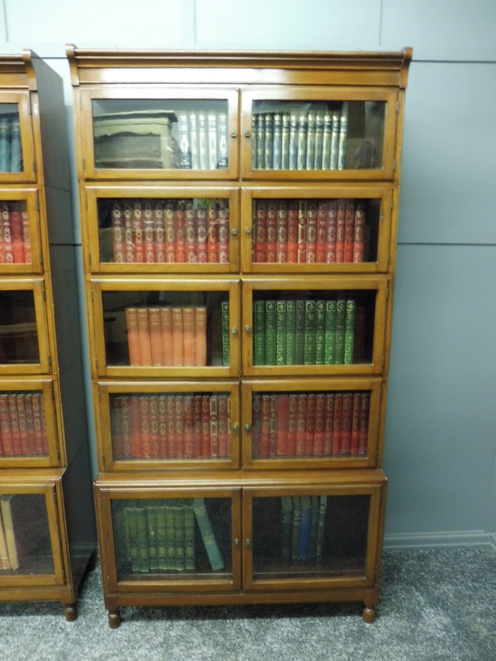 EXCELLENT PAIR OF  MAHOGANY MINTY OXFORD BOOKCASES View IX