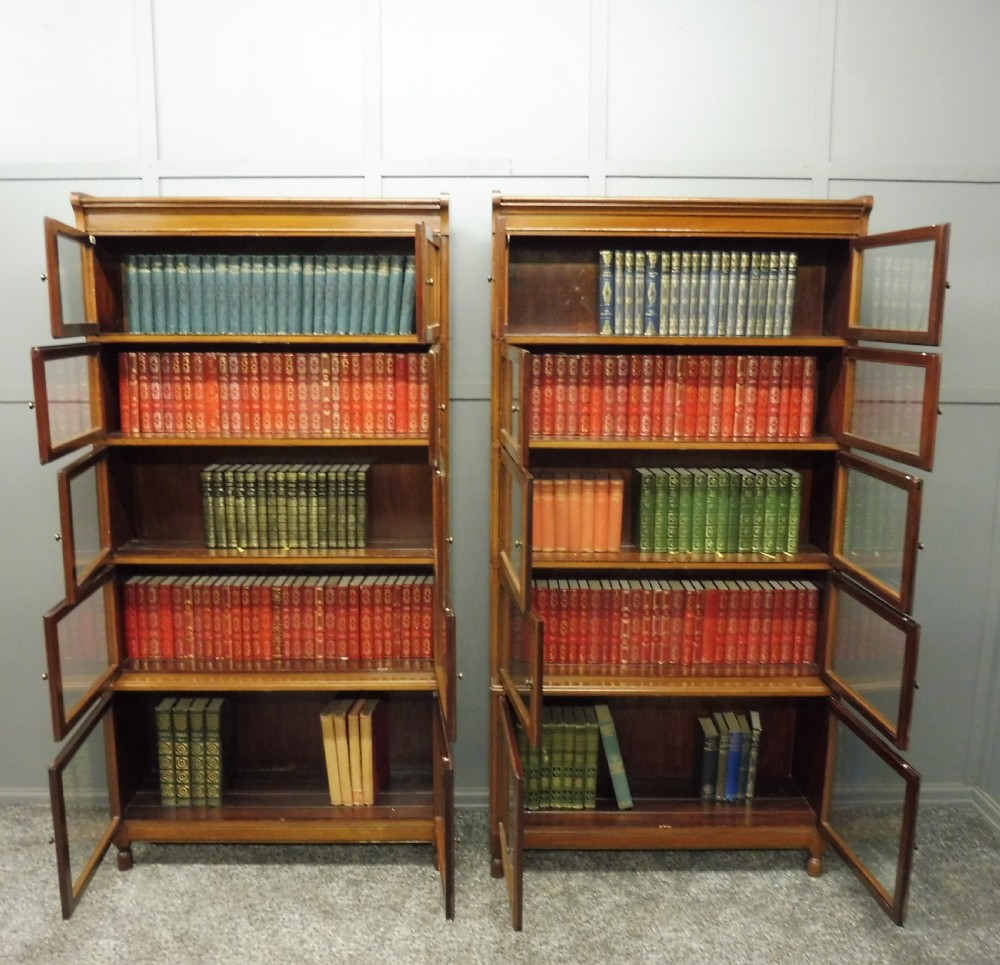 EXCELLENT PAIR OF  MAHOGANY MINTY OXFORD BOOKCASES View XIX