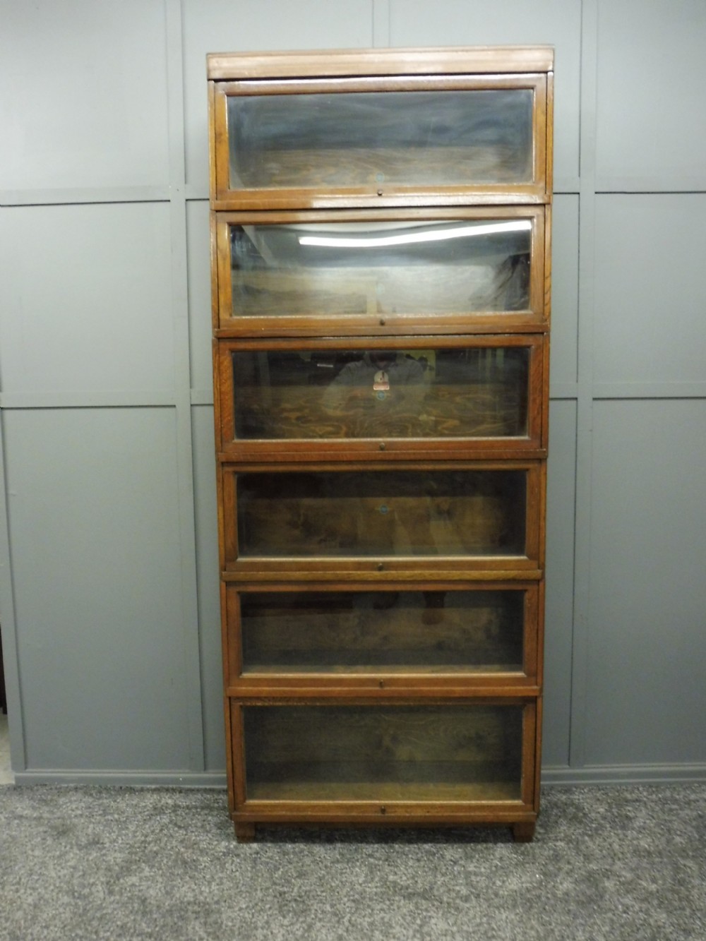 OAK ART DECO GLOBE WERNICKE LAWYERS SECTIONAL BOOKCASE View II