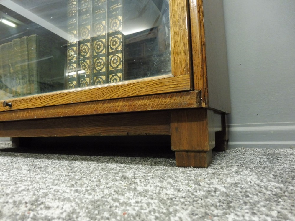 OAK ART DECO GLOBE WERNICKE LAWYERS SECTIONAL BOOKCASE View VIII