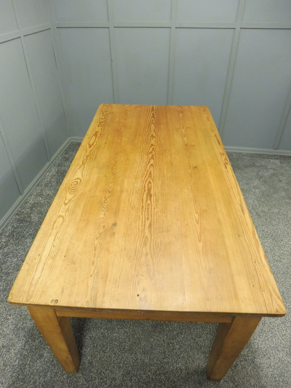 SOLID PINE FARMHOUSE TABLE CIRCA 1900 View IV