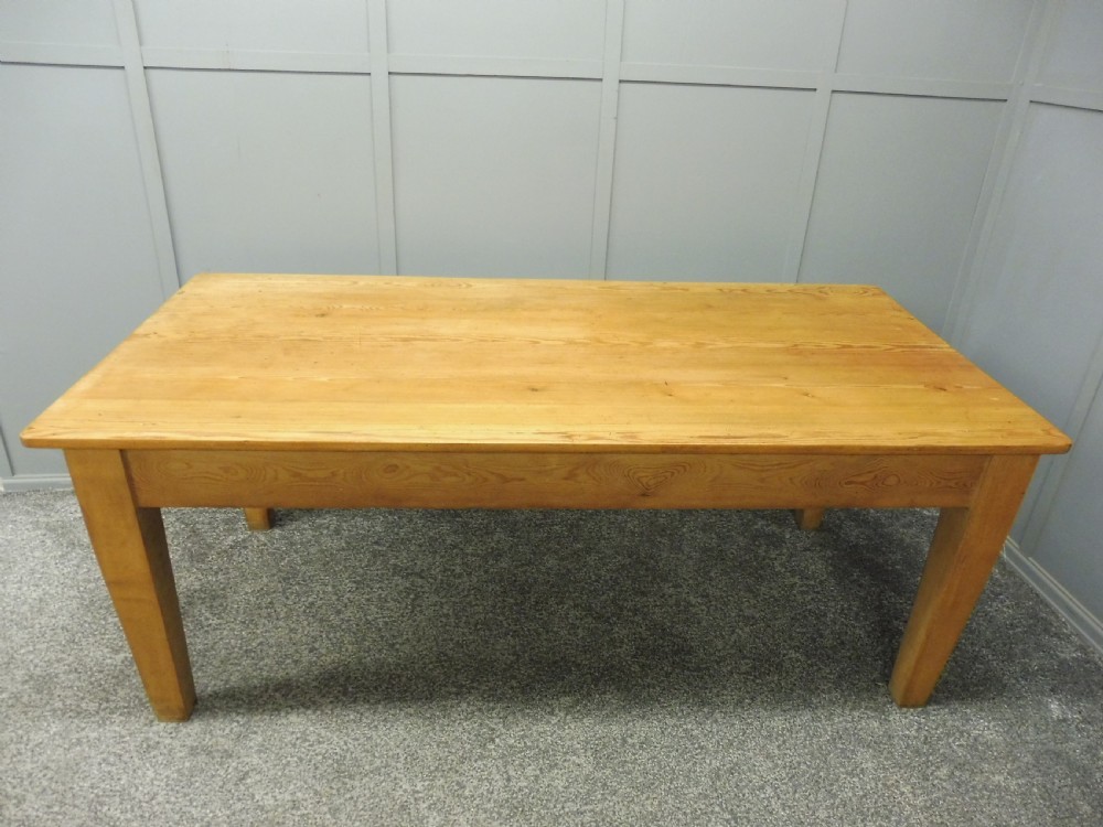 SOLID PINE FARMHOUSE TABLE CIRCA 1900 View VII