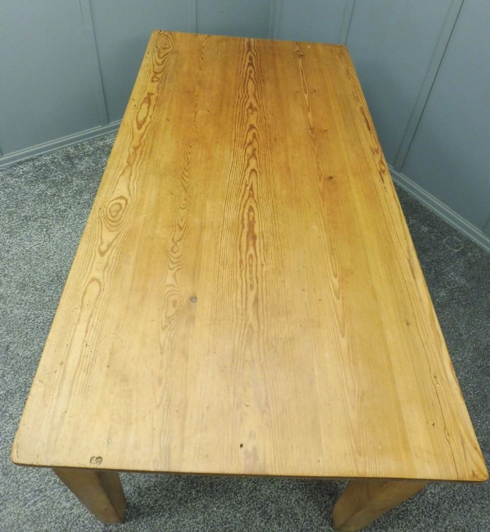SOLID PINE FARMHOUSE TABLE CIRCA 1900 View VIII