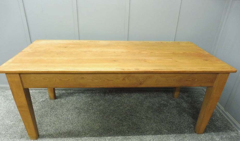 SOLID PINE FARMHOUSE TABLE CIRCA 1900 View IX