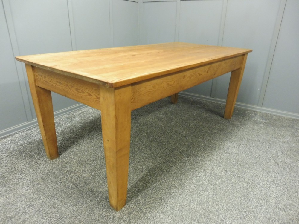 SOLID PINE FARMHOUSE TABLE CIRCA 1900 View XIII