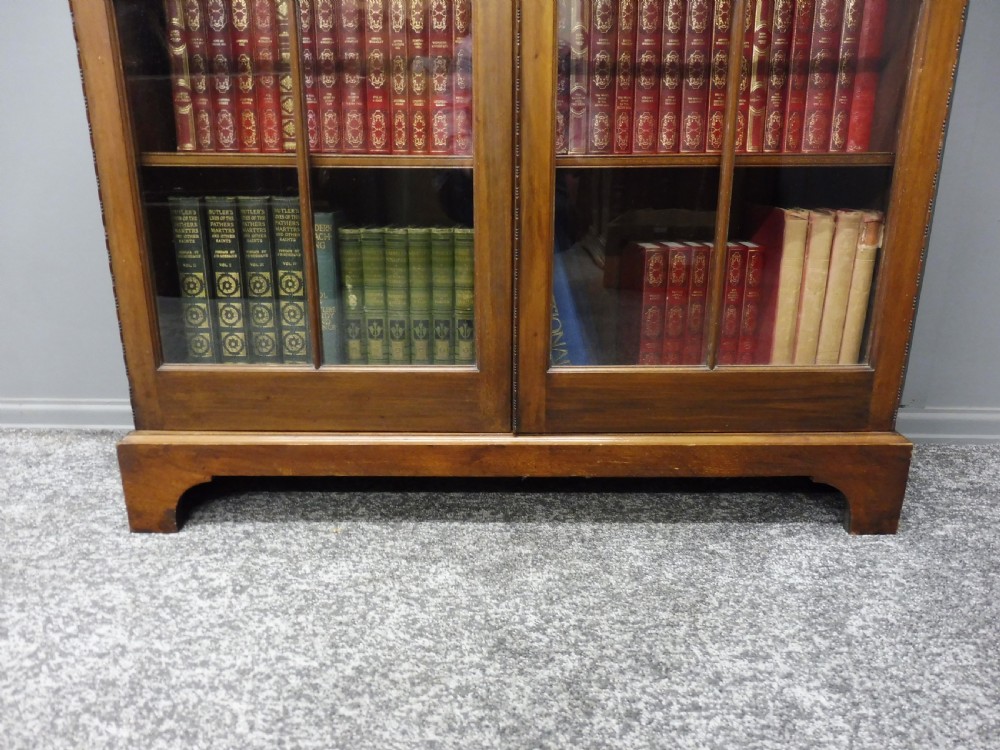 GOOD EDWARDIAN MAHOGANY TALL SLIM BOOKCASE View VI