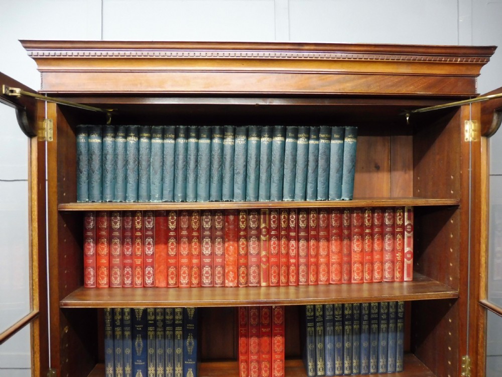GOOD EDWARDIAN MAHOGANY TALL SLIM BOOKCASE View IX