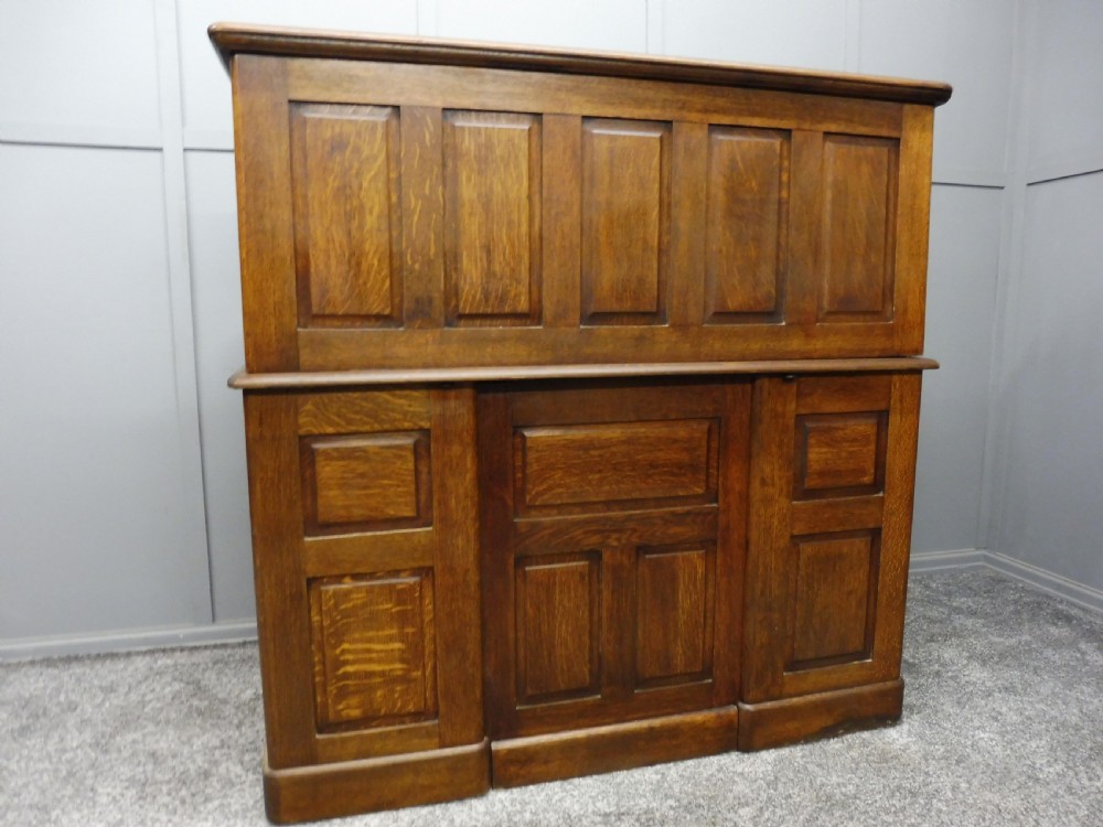 EDWARDIAN OAK ROLL TOP DESK View X
