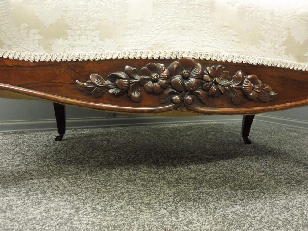 SMALL VICTORIAN ROSEWOOD SHOWFRAME SOFA   View VIII