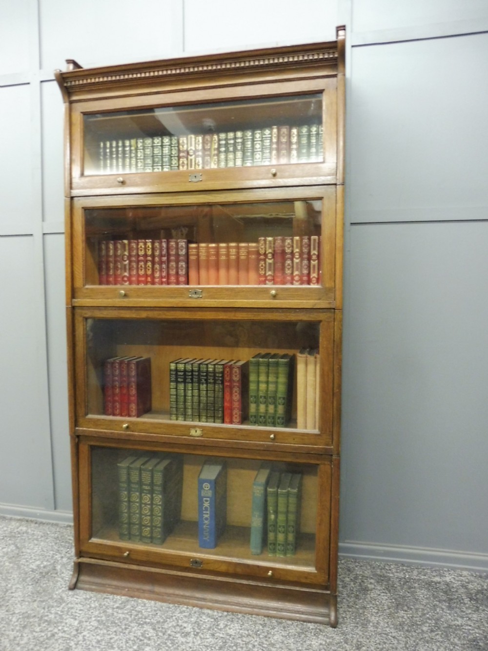 OAK LAWYERS BOOKCASE BY LEBUS View III