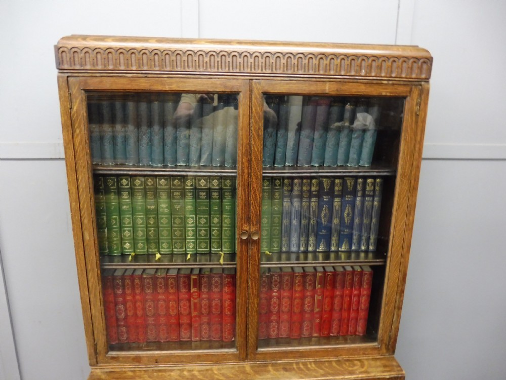 OAK 2 SECTION STACKING BOOKCASE  View IV