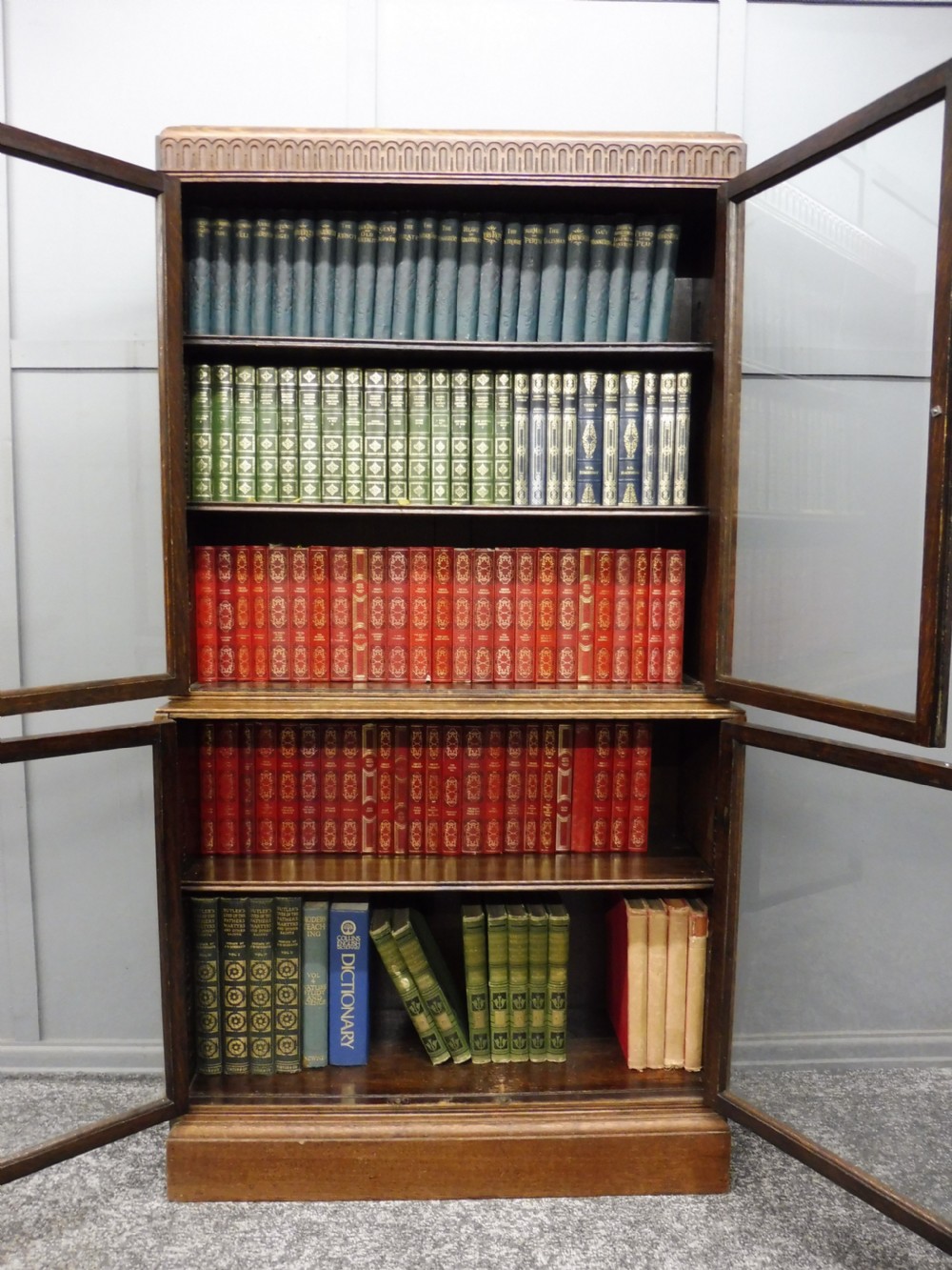OAK 2 SECTION STACKING BOOKCASE  View VI