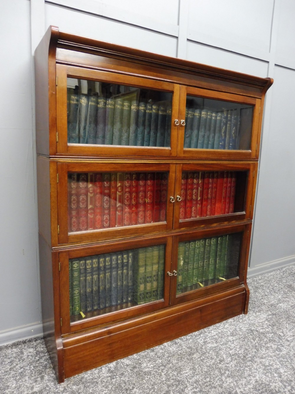 MAHOGANY OXFORD SECTIONAL STACKING BOOKCASE  View II