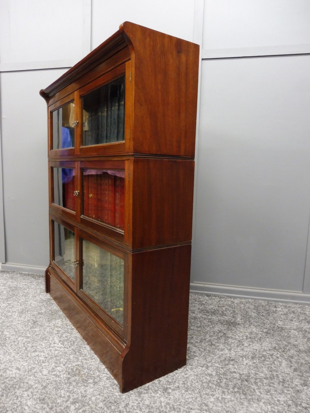 MAHOGANY OXFORD SECTIONAL STACKING BOOKCASE  View V