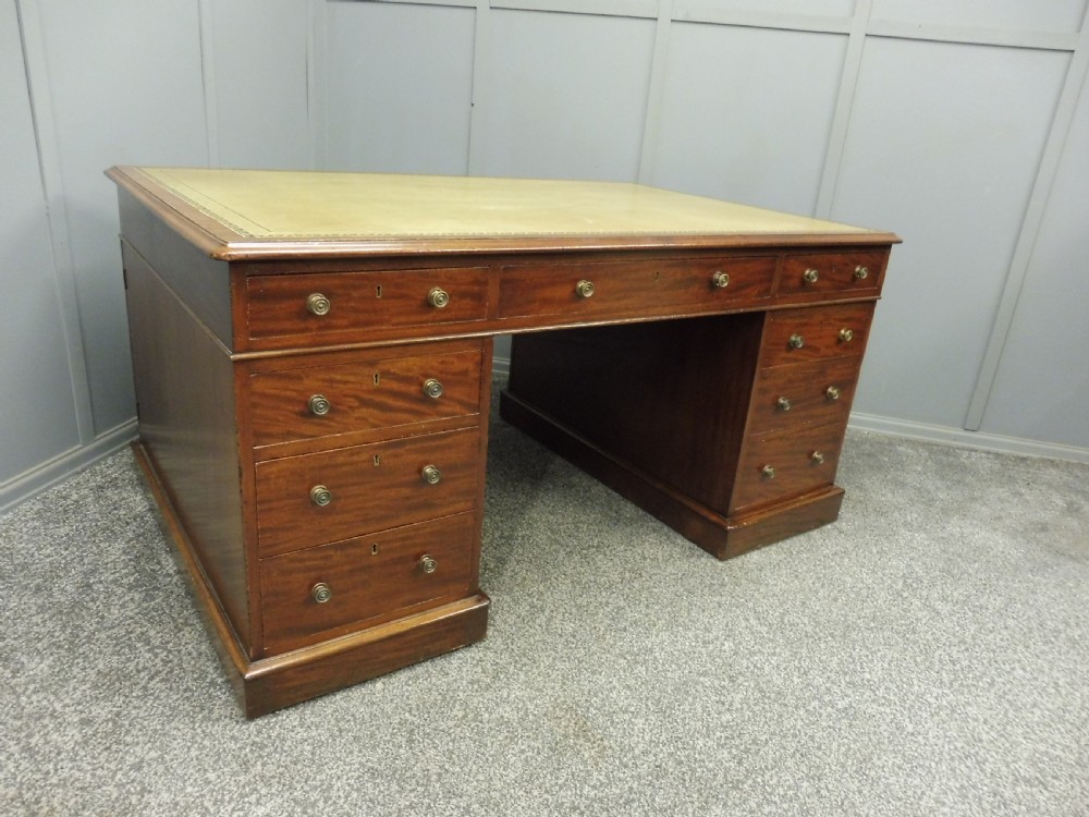 VICTORIAN MAHOGANY PARTNERS DESK View II