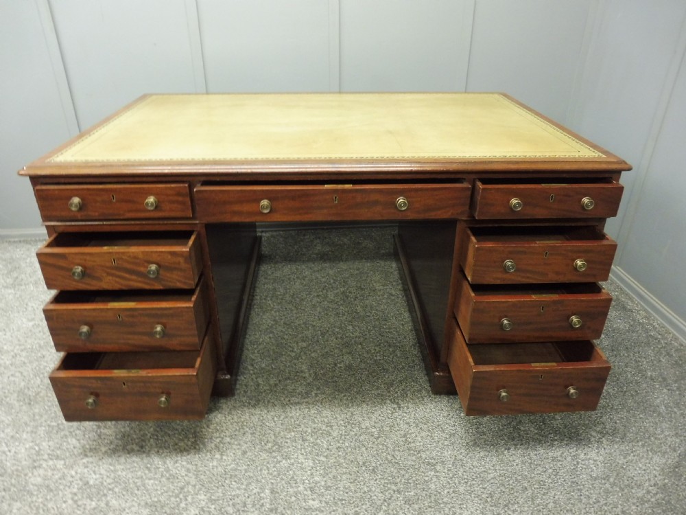 VICTORIAN MAHOGANY PARTNERS DESK View VIII