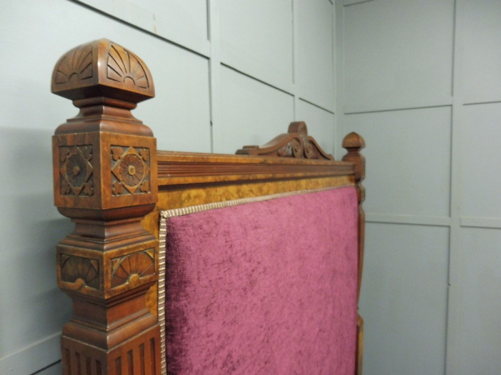 Superior Victorian WYLIE & LOCHHEAD King Size Bed Burr Walnut  View XI