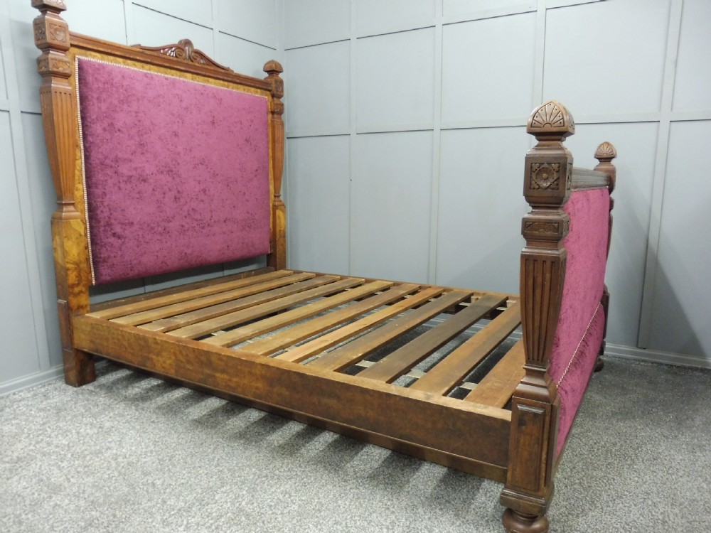 Superior Victorian WYLIE & LOCHHEAD King Size Bed Burr Walnut  View XII
