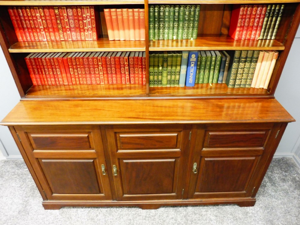 MAHOGANY BOOKCASE ON CUPBOARD  View VI