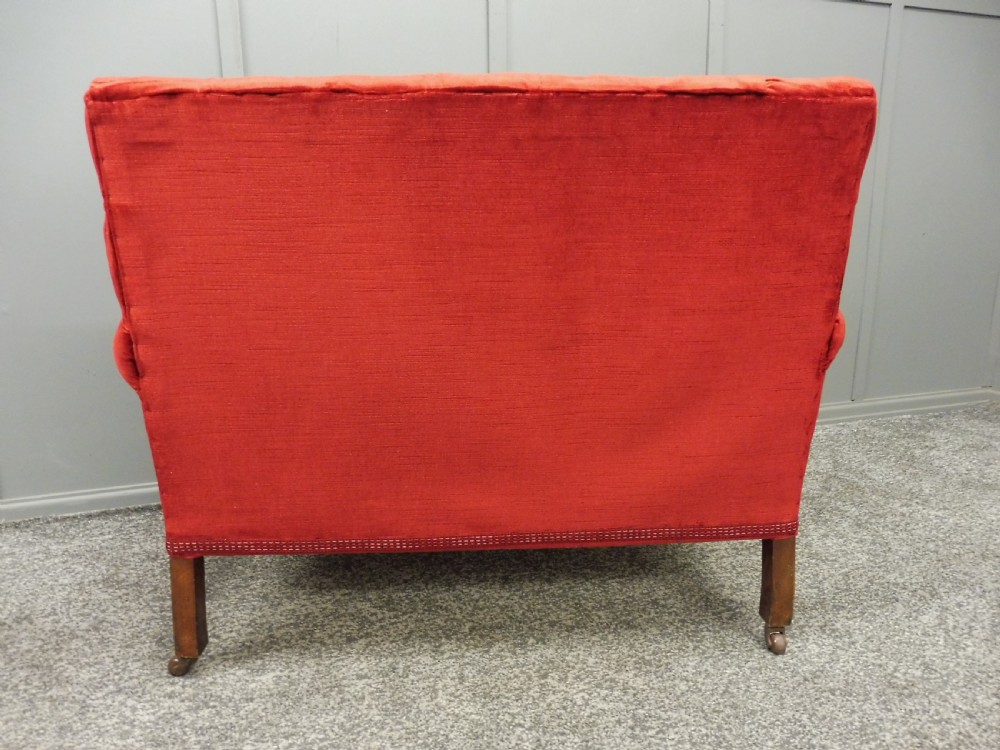 VERY CUTE SMALL VELVET VICTORIAN WINDOW OR BEDROOM SOFA View V