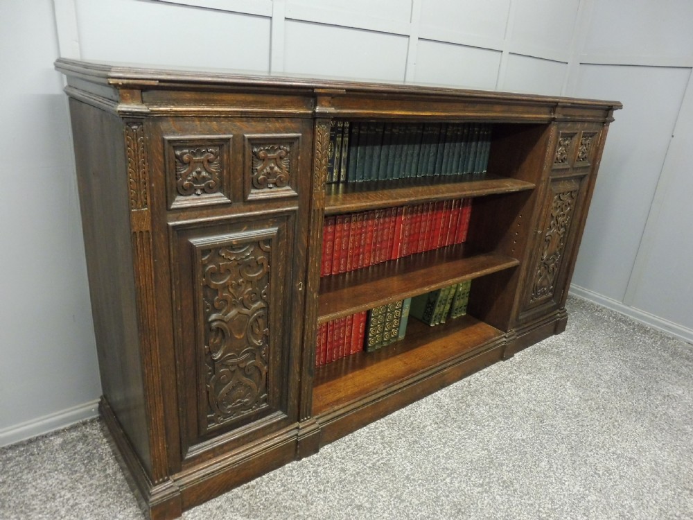 19TH CENTURY CARVED OAK BOOKCASE View III