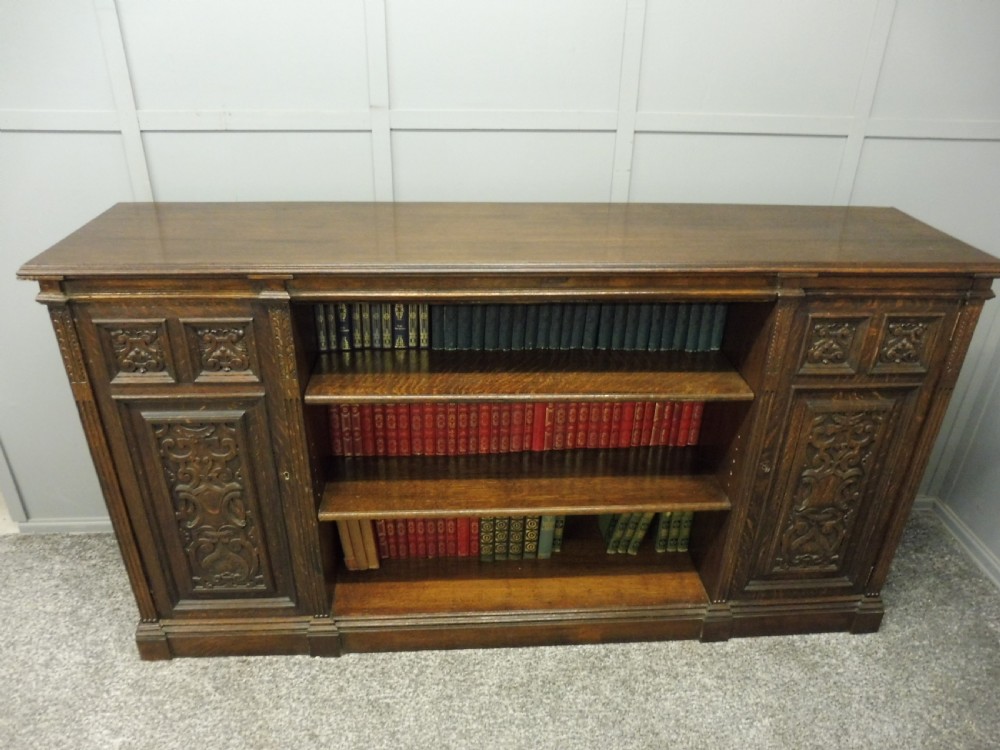 19TH CENTURY CARVED OAK BOOKCASE View IV