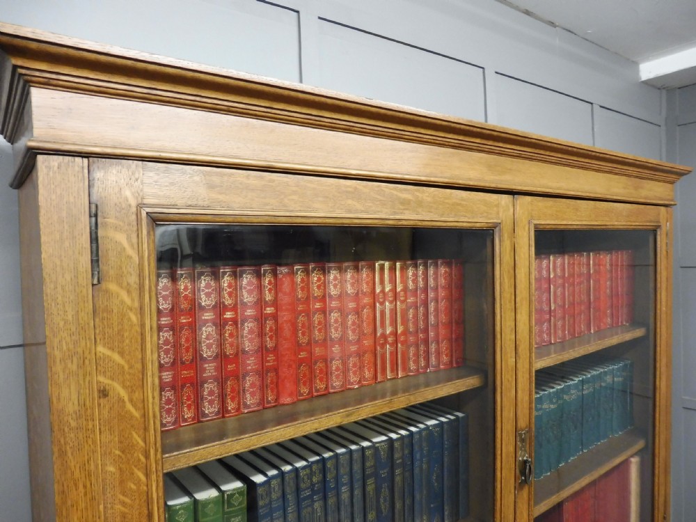 OAK ARTS AND CRAFTS SOLICITORS  BOOKCASE CIRCA 1900 View VI