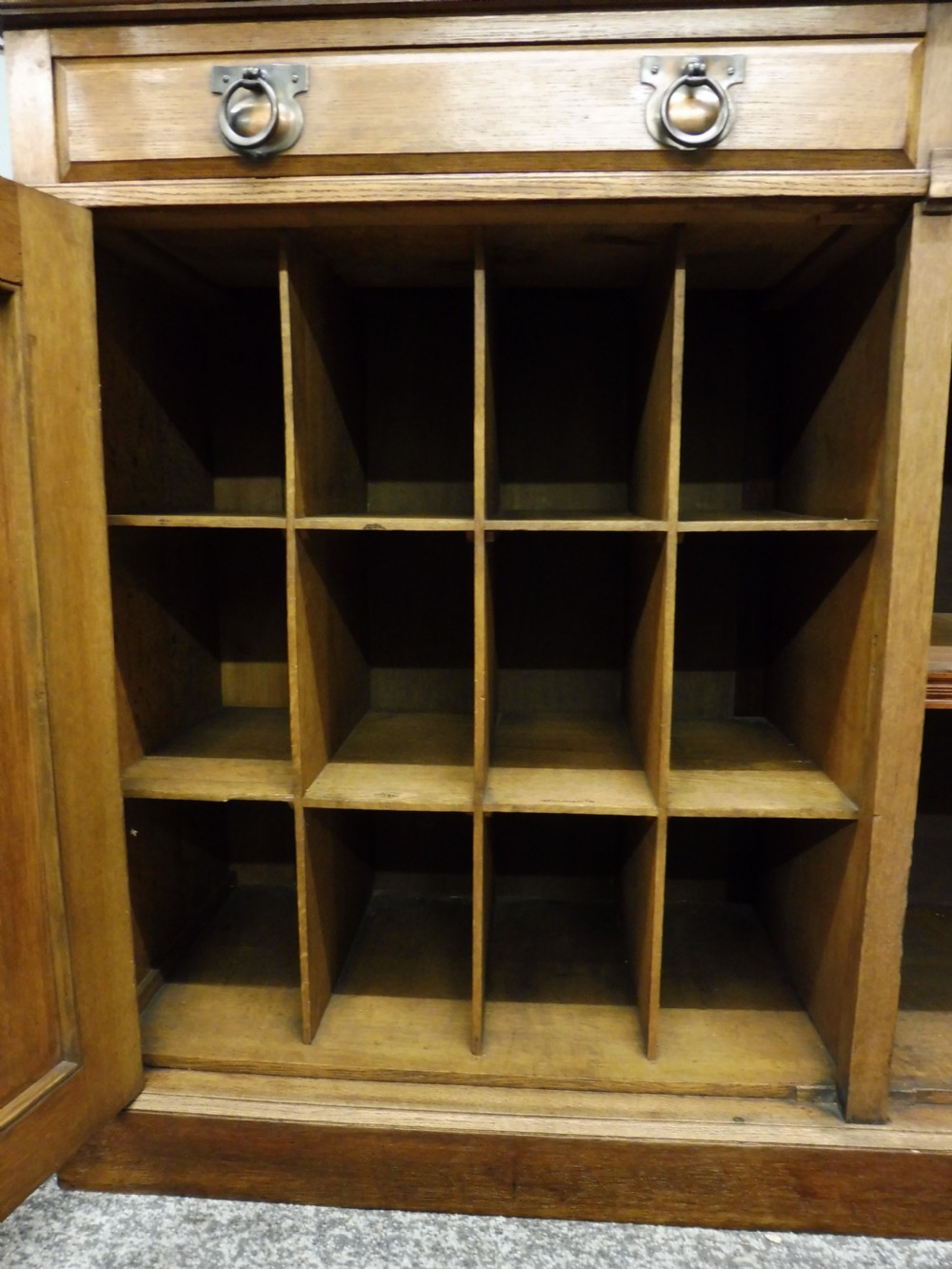 OAK ARTS AND CRAFTS SOLICITORS  BOOKCASE CIRCA 1900 View X