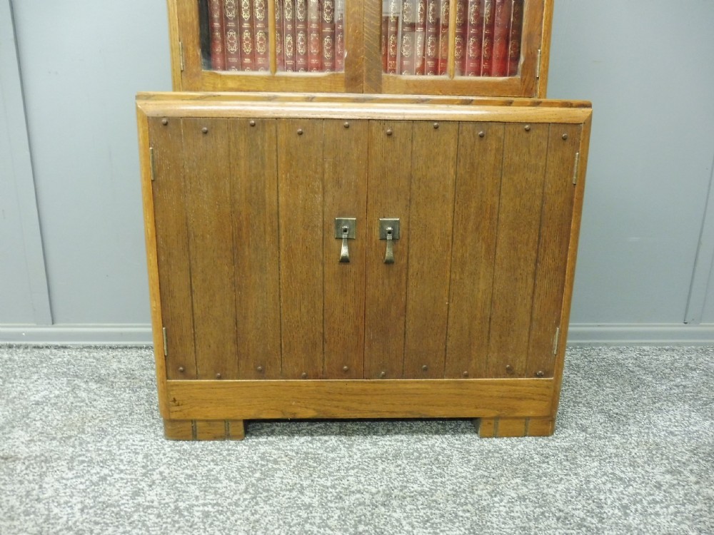 OAK ART DECO 1930'S BOOKCASE  View V