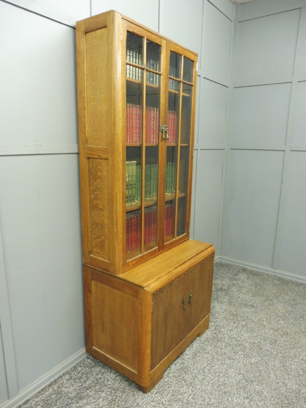 OAK ART DECO 1930'S BOOKCASE  View VI