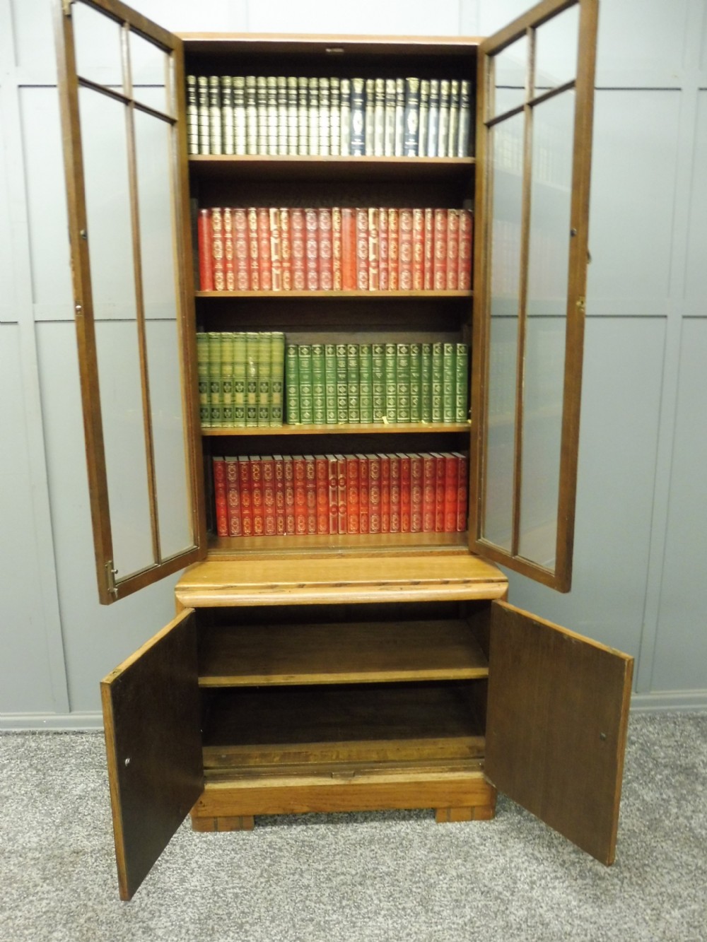 OAK ART DECO 1930'S BOOKCASE  View VII