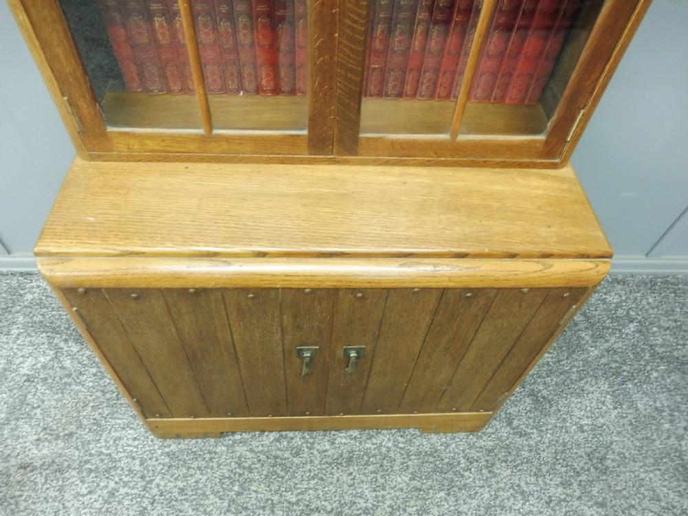 OAK ART DECO 1930'S BOOKCASE  View X