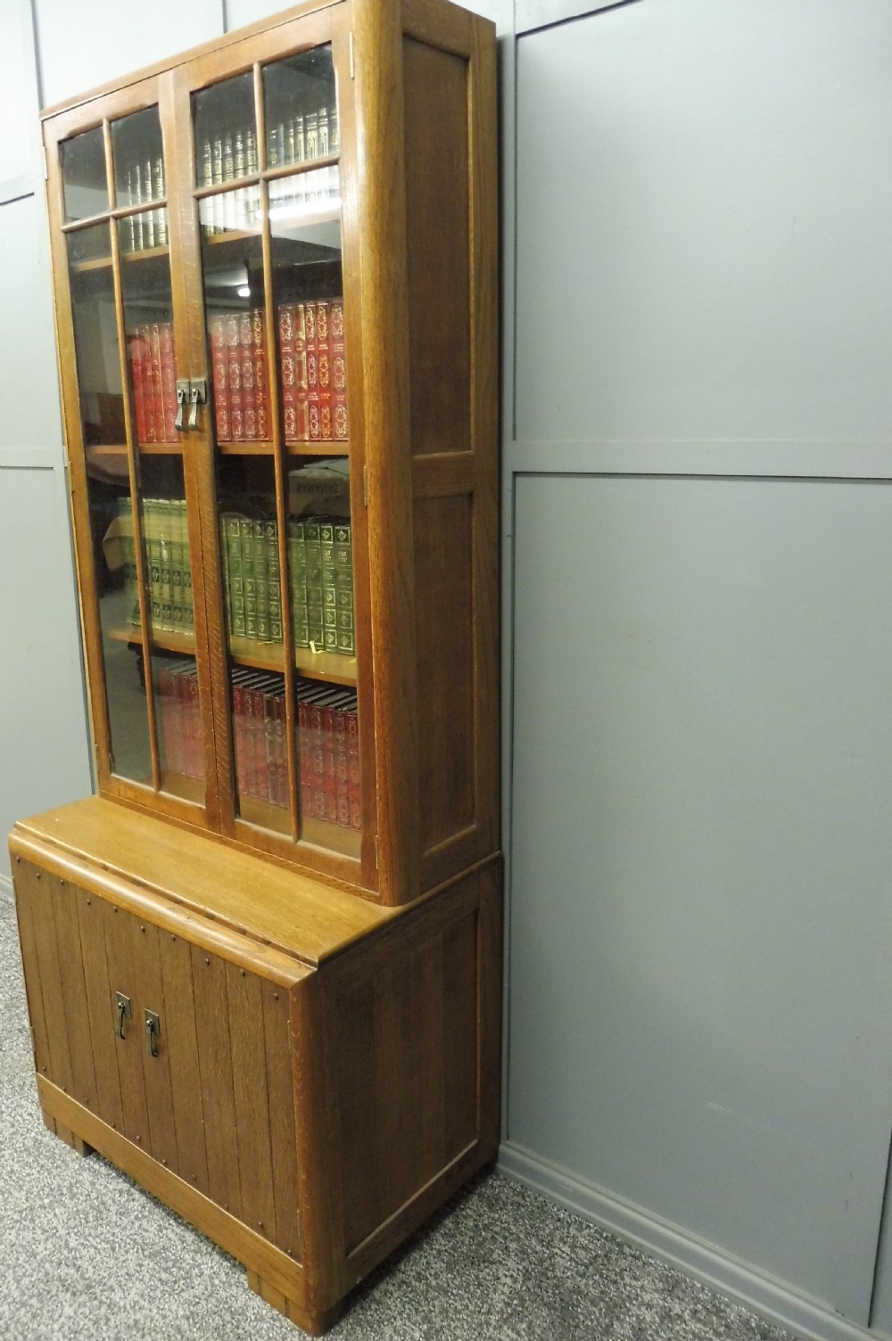 OAK ART DECO 1930'S BOOKCASE  View XI