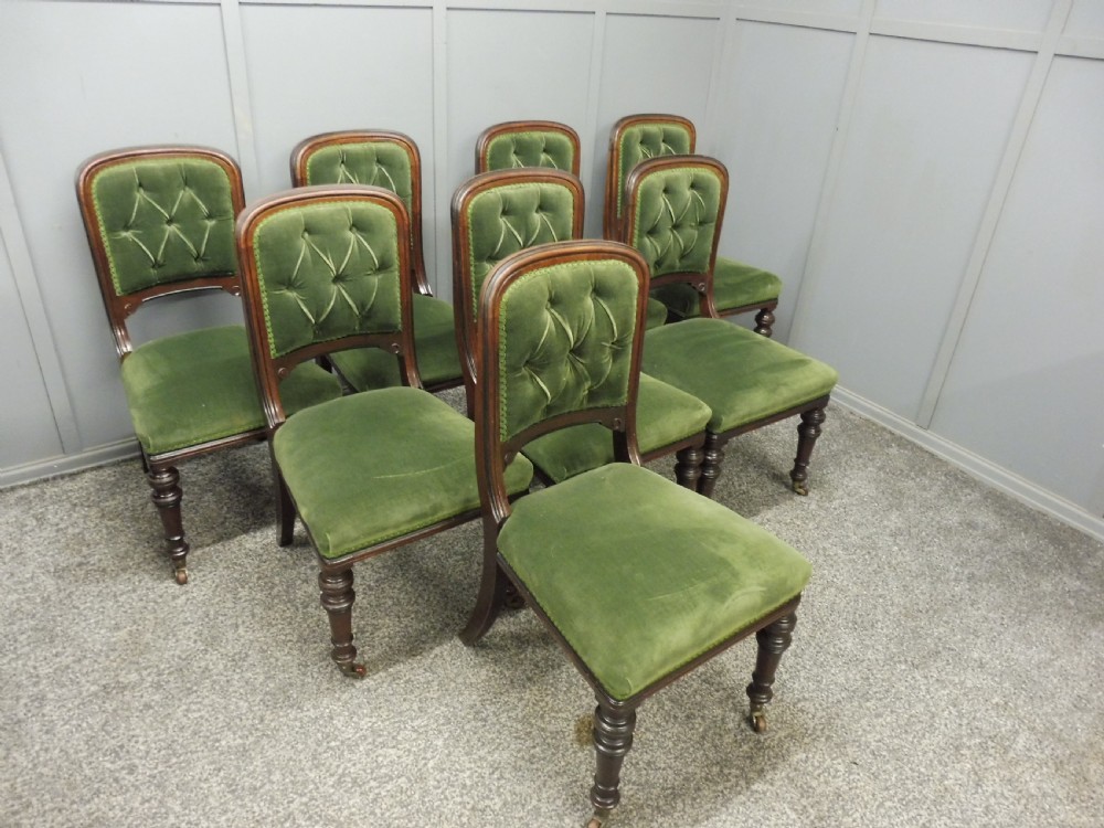 VICTORIAN WALNUT EXTENDING DINING TABLE AND 8 CHAIRS View VIII