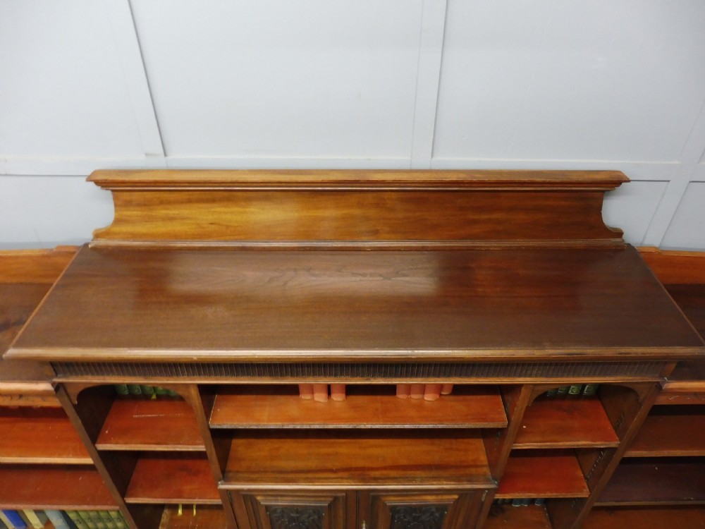 IMPRESSIVE VICTORIAN PERIOD WALNUT OPEN BOOKCASE View VI