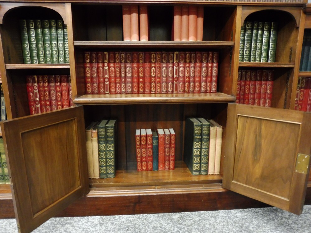 IMPRESSIVE VICTORIAN PERIOD WALNUT OPEN BOOKCASE View VIII