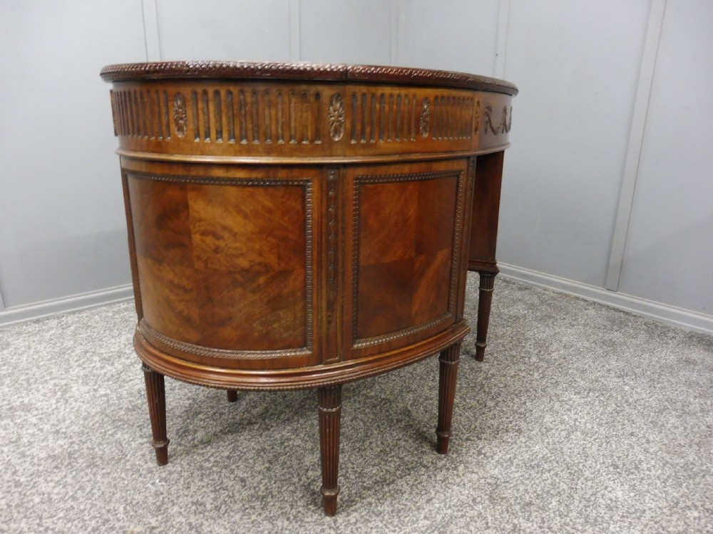 EDWARDIAN MAHOGANY KIDNEY SHAPED DESK View IX