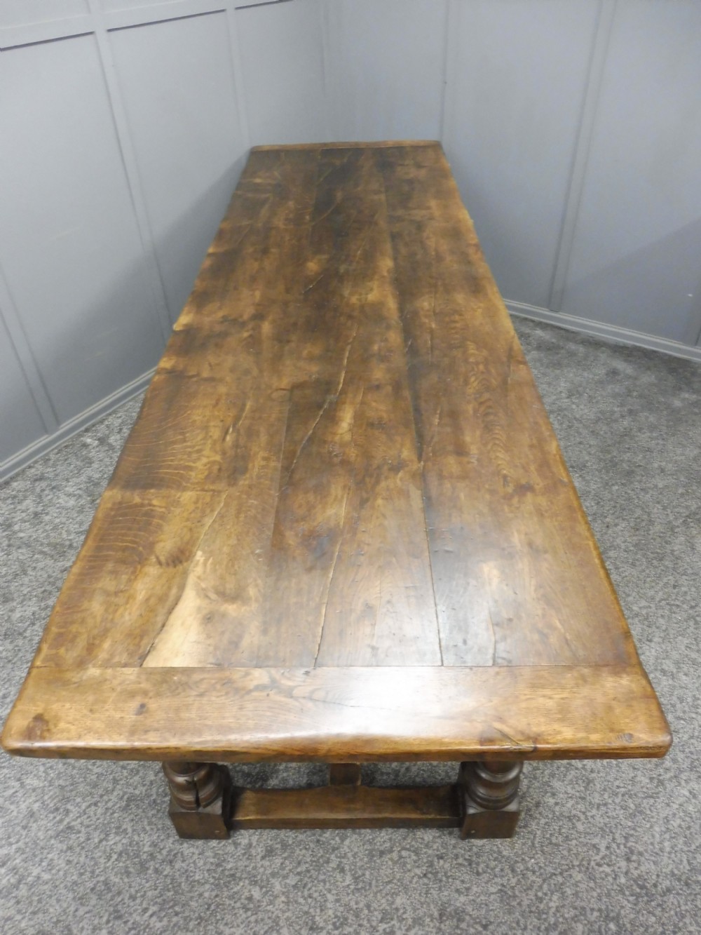 LARGE OAK REFECTORY TABLE
