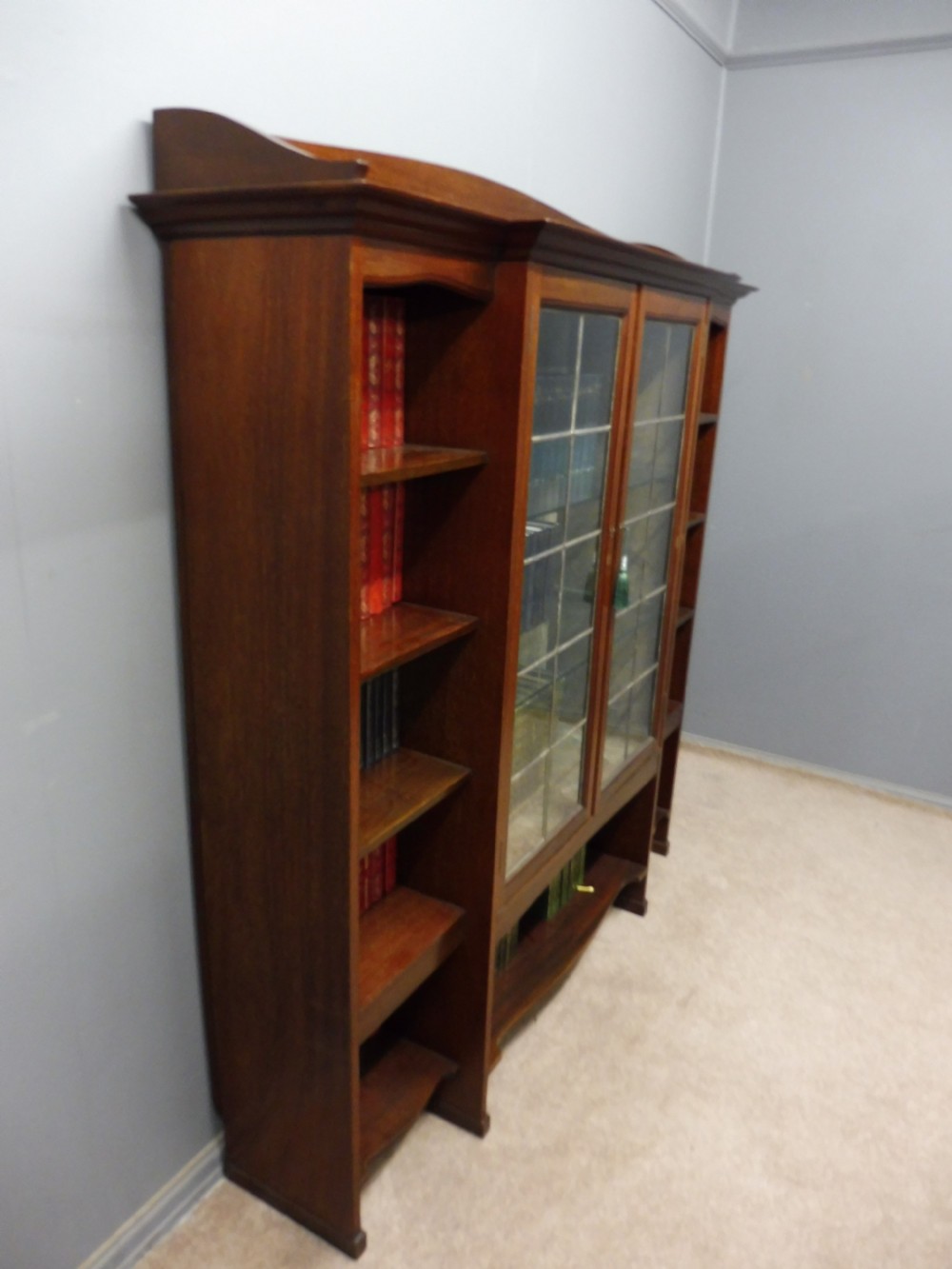 SUPERIOR QUALITY ARTS AND CRAFTS BOOKCASE BY LIBERTY AND CO View III