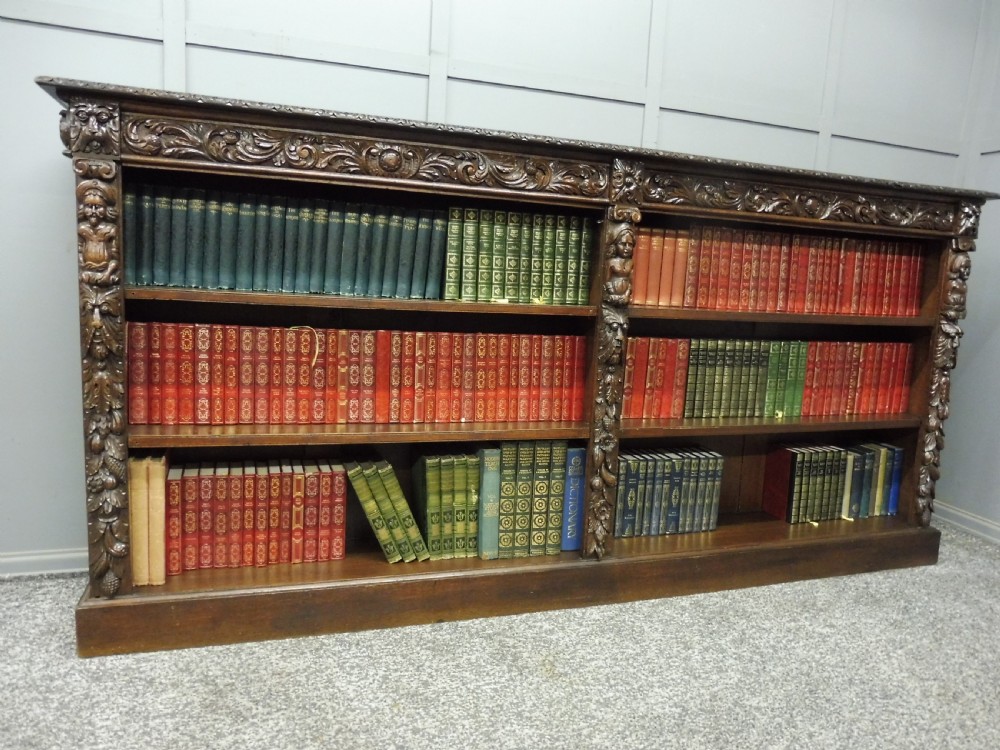 VICTORIAN PERIOD CARVED OAK BOOKCASE View II