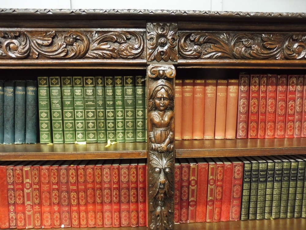 VICTORIAN PERIOD CARVED OAK BOOKCASE View VII
